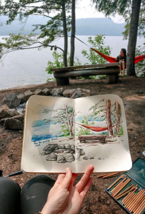 Croquis de voyage - Lac du poisson blanc – Image 2