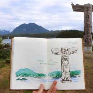Croquis de voyage - Totem pole