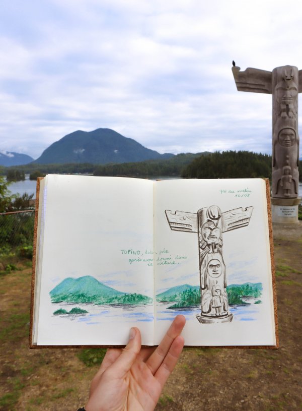 Croquis de voyage - Totem pole