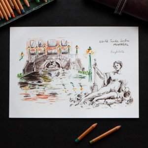 Croquis de voyage - World trade Centre Montréal