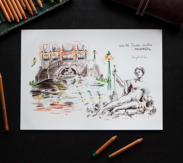 Croquis de voyage - World trade Centre Montréal