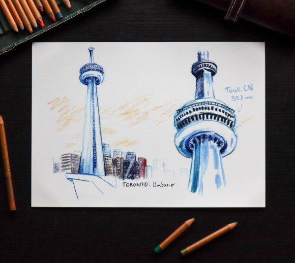Croquis de voyage - CN Tower Toronto