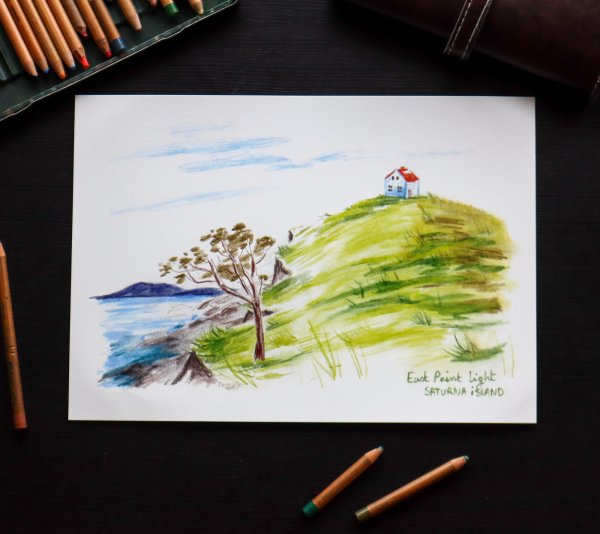 Croquis de voyage - Saturna island