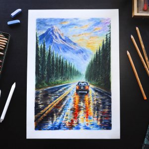 ÉDITION LIMITÉE A3 "Île de Vancouver" - Sur la route pluvieuse